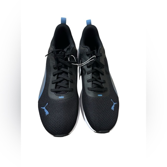 Puma Black Sneakers with Blue Highlights Mens Rocket Fuel Mesh Sport Size 13 - Picture 1 of 9